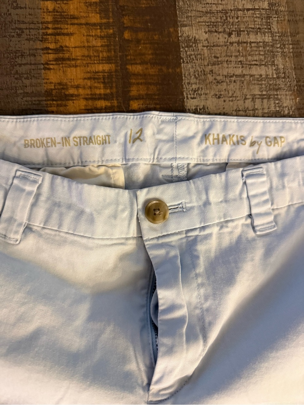 GAP Broken-In Straight Light Blue Khaki Pants